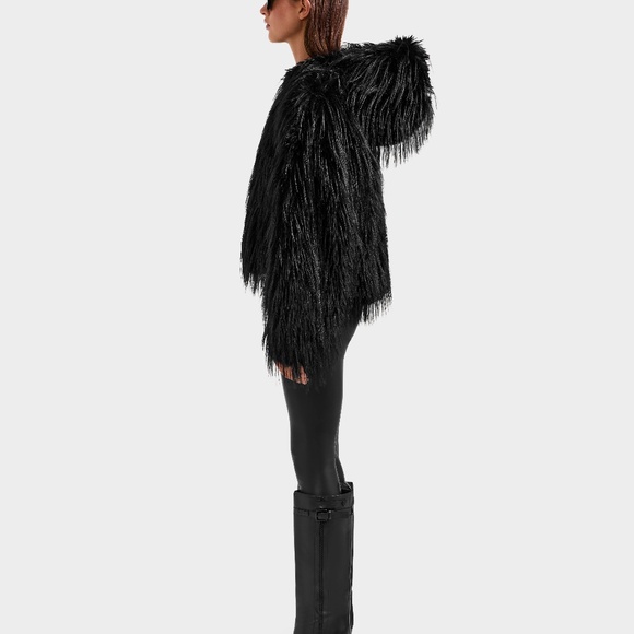 NWT Rudsak Ellison Shaggy Faux Fur Oversize Hoodie - Picture 6 of 16